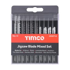 Mixed Mixed Jigsaw Set - Wood & Metal Cutting - High Carbon Steel & HSS Blades (10PC)