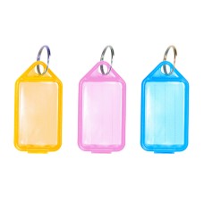 Mixed Colours Coloured Key Tags (6PC)