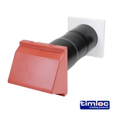 127 x 350 Timloc Aero Core Through-Wall Ventilation Set with Cowl and Baffle - Terracotta - ACV7CTE 