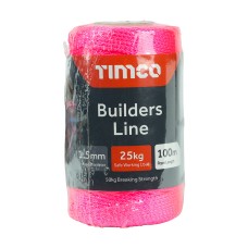 1.5mm x 100m Builders Line - Pink - Tube 