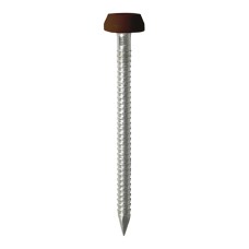 25mm Polymer Headed Pins - A4 Stainless Steel - Mahogany (250PC)