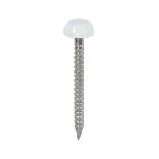 25mm Polymer Headed Pins - A4 Stainless Steel - White (250PC)