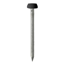 30mm Polymer Headed Pins - Stainless Steel - Black (60PC)