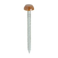 30mm Polymer Headed Pins - A4 Stainless Steel - Clay Brown (250PC)
