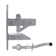  120mm Self Locking Gate Catch With Cranked Striker - Hot Dipped Galvanised 