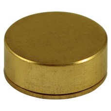 12mm Threaded Screw Caps - Solid Brass - Polished Brass (4PC)