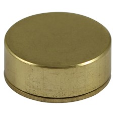 12mm Threaded Screw Caps - Solid Brass - Satin (4PC)