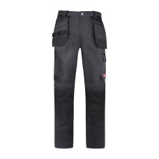 W34 L30 Workman Trousers - Grey/Black 