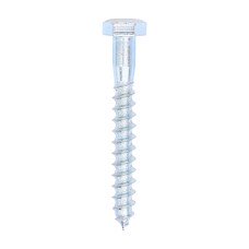 8.0 x 65 Coach Screws - Hex - Zinc (100PC)