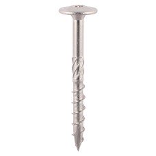 8.0 x 100 Timber Frame Construction & Landscaping Screws - Wafer - A2 Stainless Steel (20PC)