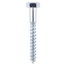 10.0 x 100 Coach Screws - Hex - Zinc (2PC)