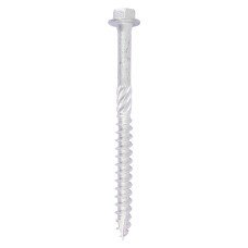 10.0 x 100 Heavy Duty Timber Screws - Hex - Exterior - Silver (10PC)