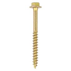 10.0 x 100 Solo Coach Screws - Hex Flange - Yellow (2PC)