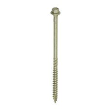 6.7 x 125 Timber Frame Construction & Landscaping Screws - Hex - Exterior - Green Organic (50PC)