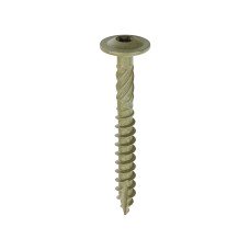 6.7 x 60 Timber Frame Construction & Landscaping Screws - Wafer - Exterior - Green Organic (50PC)