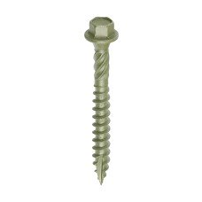 6.7 x 60 Timber Frame Construction & Landscaping Screws - Hex - Exterior - Green Organic (50PC)