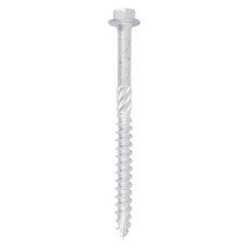 6.0 x 40 Timber Frame Construction & Landscaping Screws - Hex - Exterior - Silver Organic (10PC)