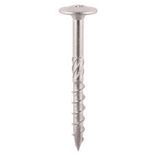 8.0 x 80 Timber Frame Construction & Landscaping Screws - Wafer - A2 Stainless Steel (20PC)