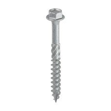 8.0 x 75 Hex Head Timber Screw - Silver (10PC)