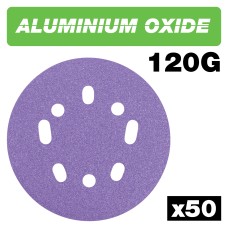 Aluminium Oxide Random Orbital Sanding Disc 120 Grit 125mm 50pc