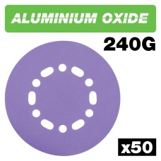 Aluminium Oxide Random Orbital Sanding Disc 240 Grit 150mm 50pc