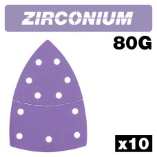 Zirconium Detail sanding sheet 10pc 102mm x 151mm 80 grit