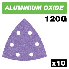 Aluminium Oxide Delta Sanding Sheet 120 Grit 93mm 10pc