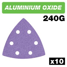 Aluminium Oxide Delta Sanding Sheet 240 Grit 93mm 10pc