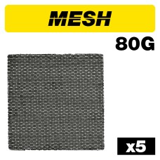 Mesh 1/4 Sanding Sheet 5pc 115mm x 115mm 80 grit