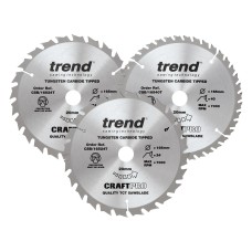 165mm diameter Craft saw blade triple pack
