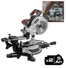 T18S 18V 184mm Single Bevel Mitre Saw Kit (2 x 5Ah Battery and Fast Charger) - EU sale only 