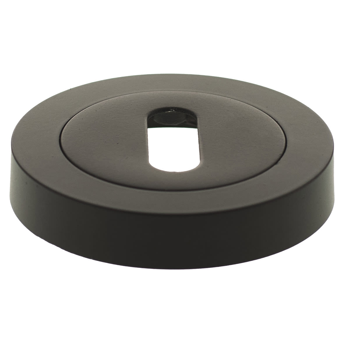 Status Escutcheon - 51mm Diameter - Keyhole - Urban Dark Bronze - Pair - view 4
