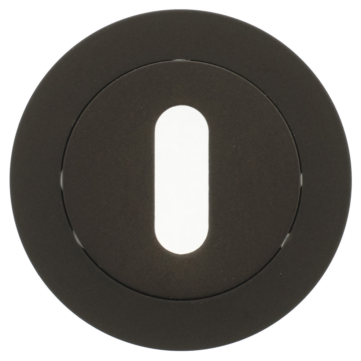 Status Escutcheon - 51mm Diameter - Keyhole - Urban Dark Bronze - Pair - view 5