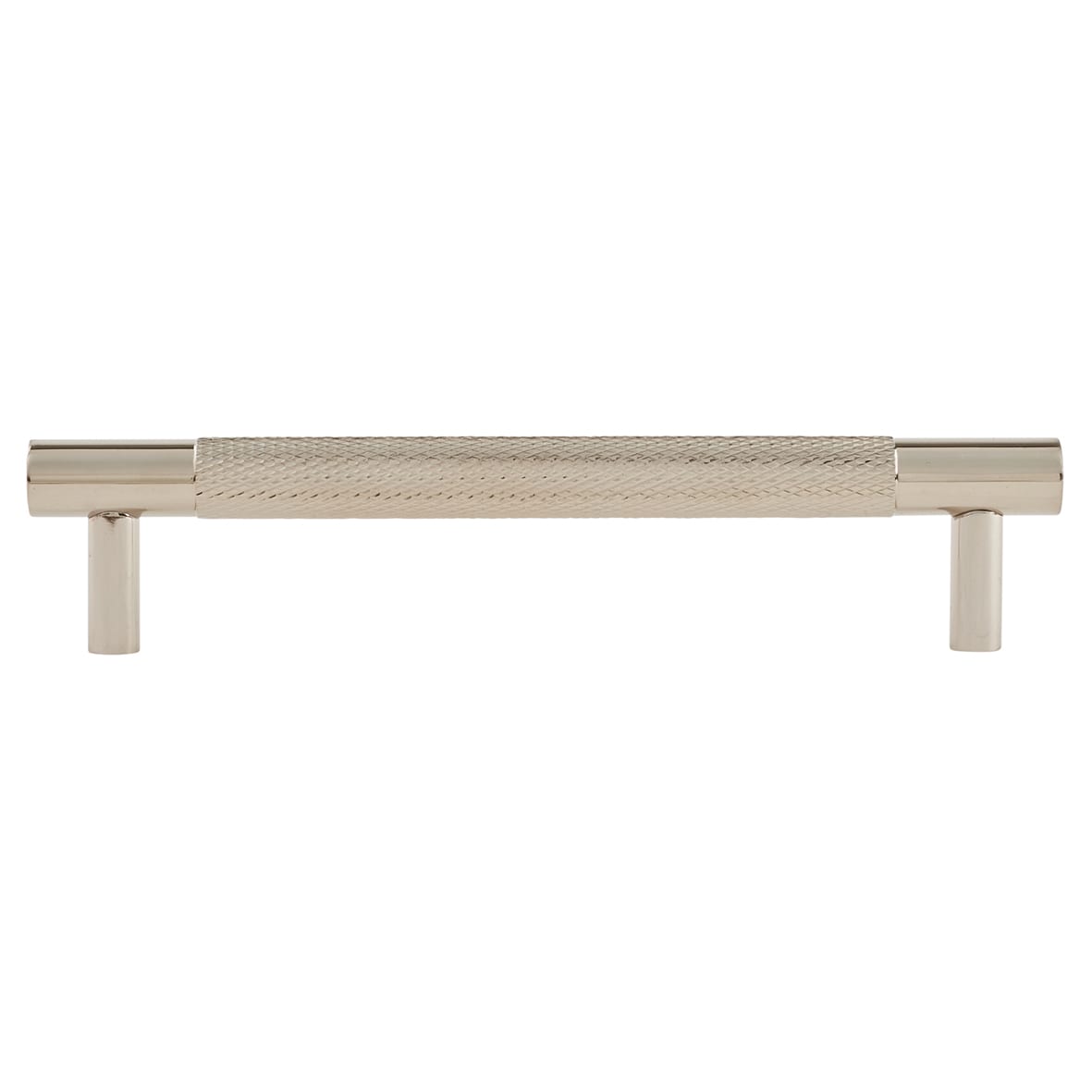 Brunel 13mm Knurled T-Bar Cabinet Pull Handle - 128mm Centres - Polished Nickel - view 2