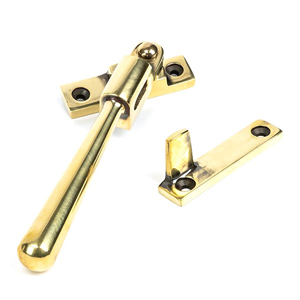 Newbury Locking Night Vent Casement Window Fastener - Aged Brass - view 2