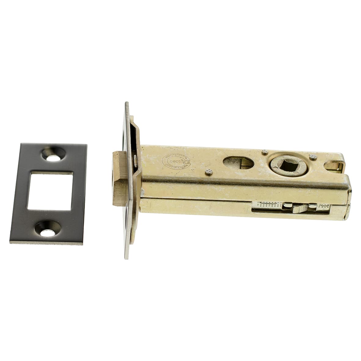 Fire-Rated Bolt Through Tubular Bathroom Deadbolt - 78mm Case - 57mm Backset - Square - Dark Bronze - view 2