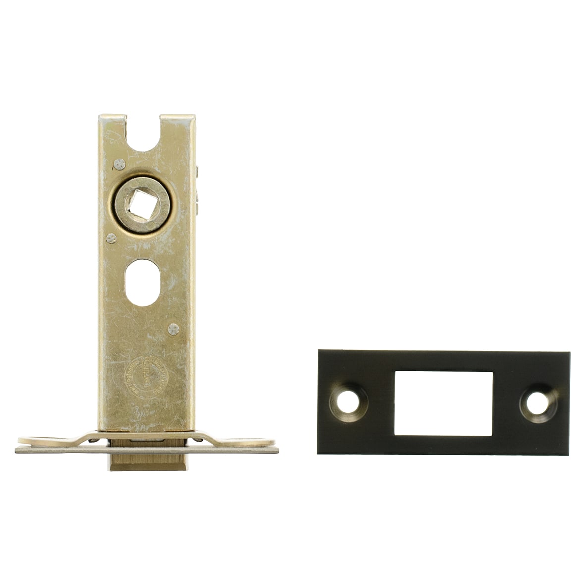 Fire-Rated Bolt Through Tubular Bathroom Deadbolt - 78mm Case - 57mm Backset - Square - Dark Bronze - view 4