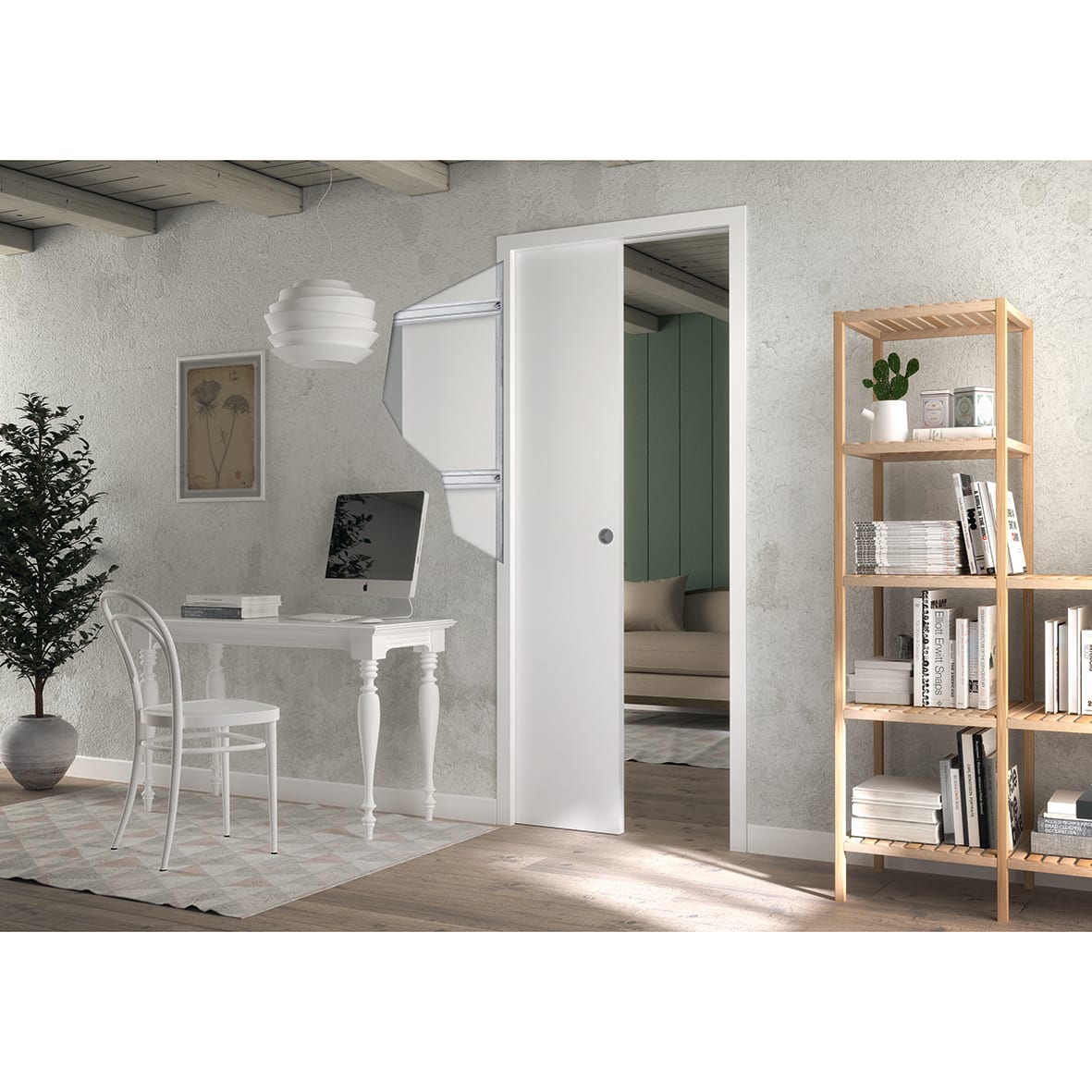 Pocket Door Kit - 100mm Finished Wall Thickness - 762 x 1981mm Door Size - view 6