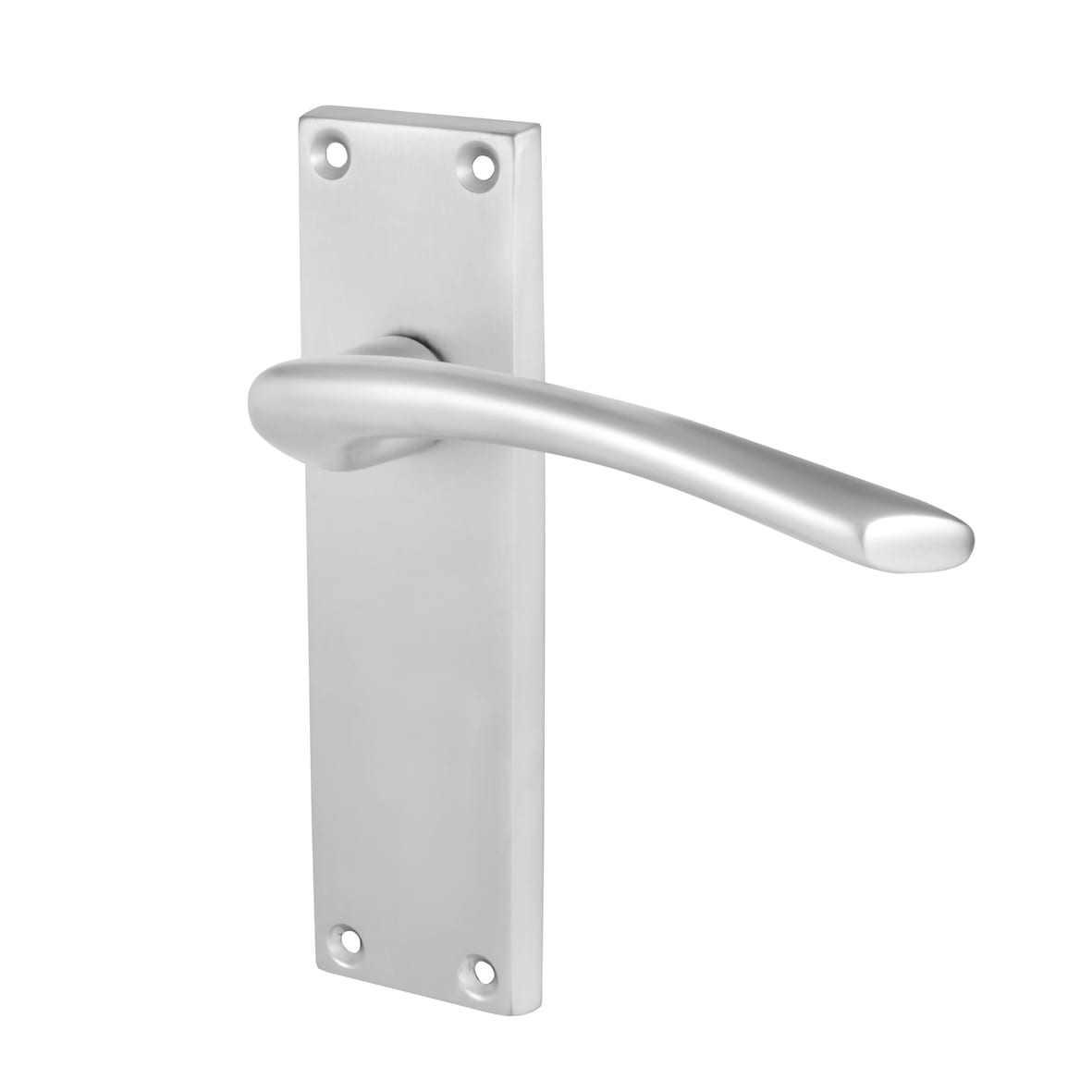Satin Chrome Latch Door Handles Pack - Rimini Range - view 2
