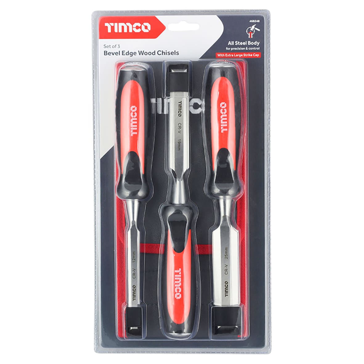 Bevel Edge Wood Chisel Set - Pack of 3 - view 2