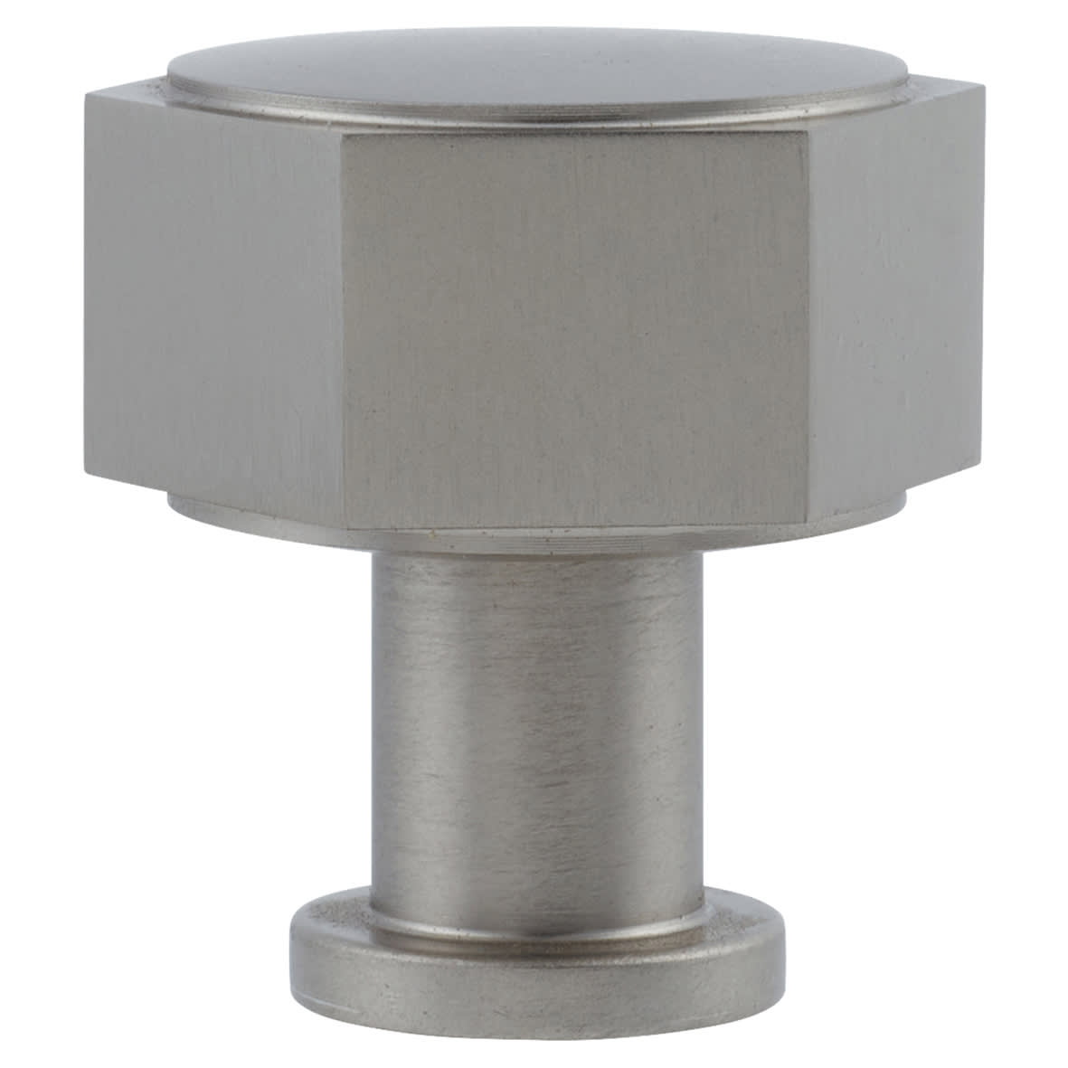 Vesper Hex Cabinet Knob - 33mm Diameter - Satin Nickel - view 2