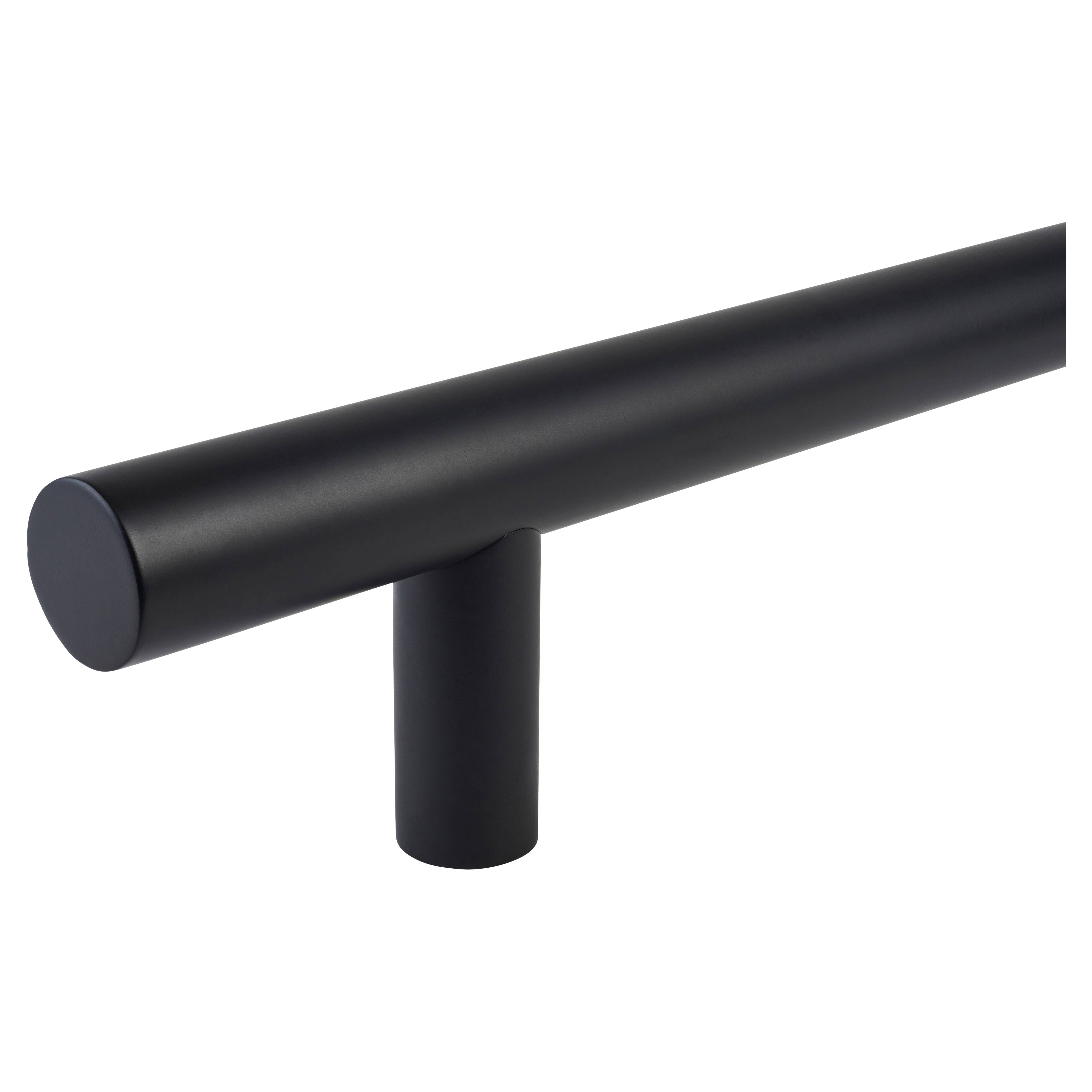 Matt Black 30mm T-Bar Door Pull Handle - Bolt Fix - 600mm Centres - view 2
