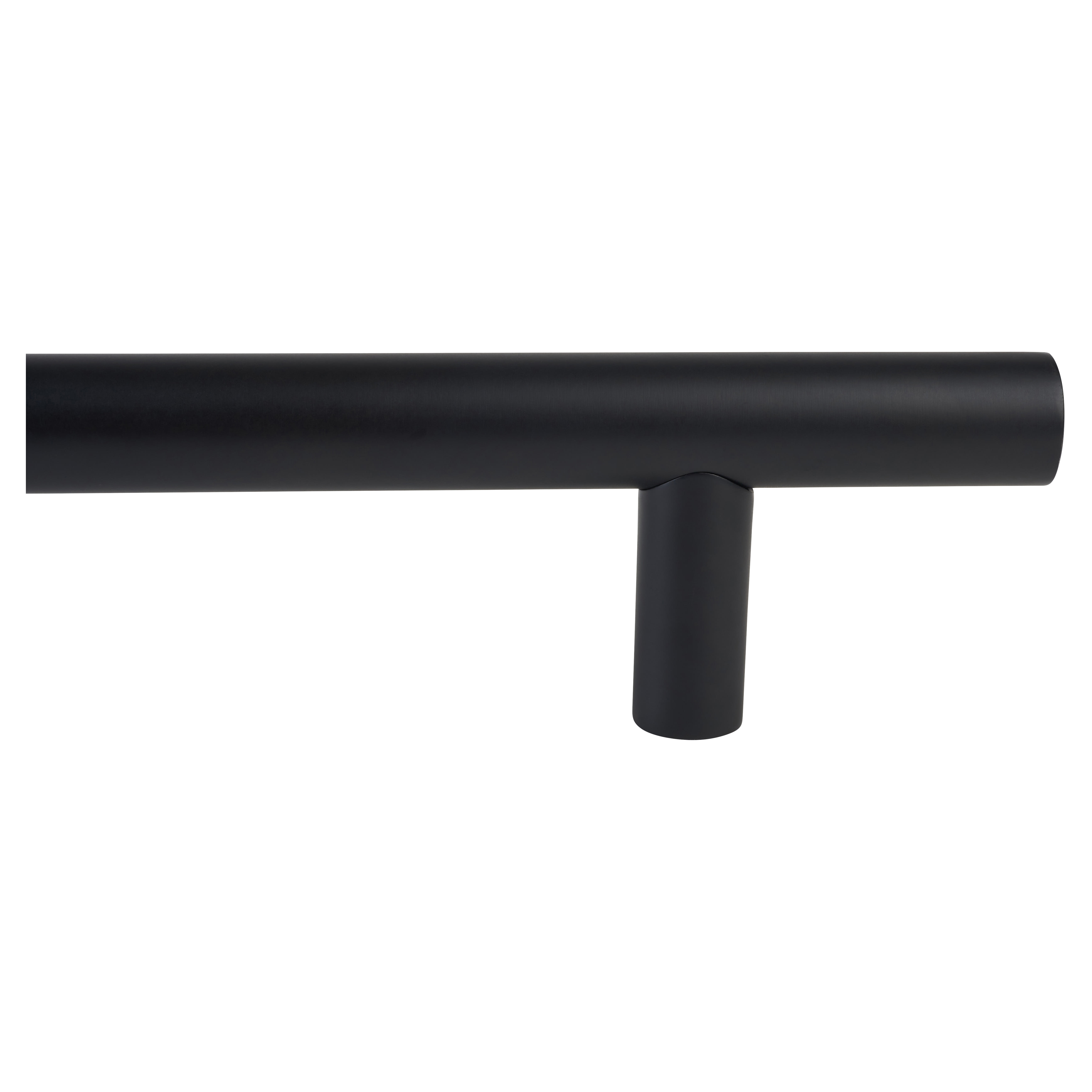 Matt Black 30mm T-Bar Door Pull Handle - Bolt Fix - 600mm Centres - view 3