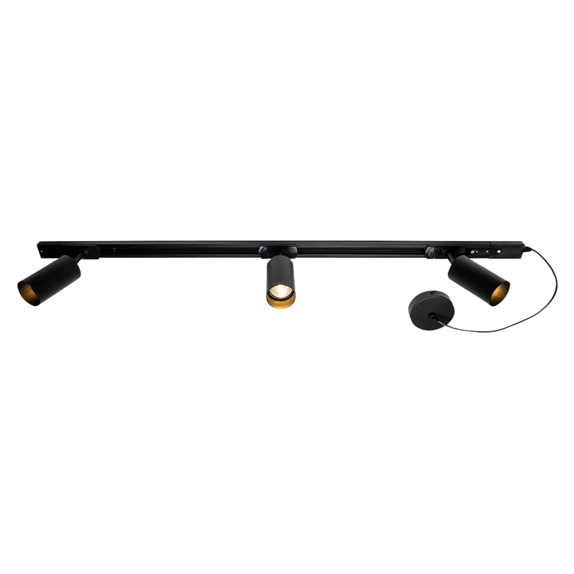 Forum Inlight Cayo GU10 3 Head Track Spotlight Kit - Black - view 2