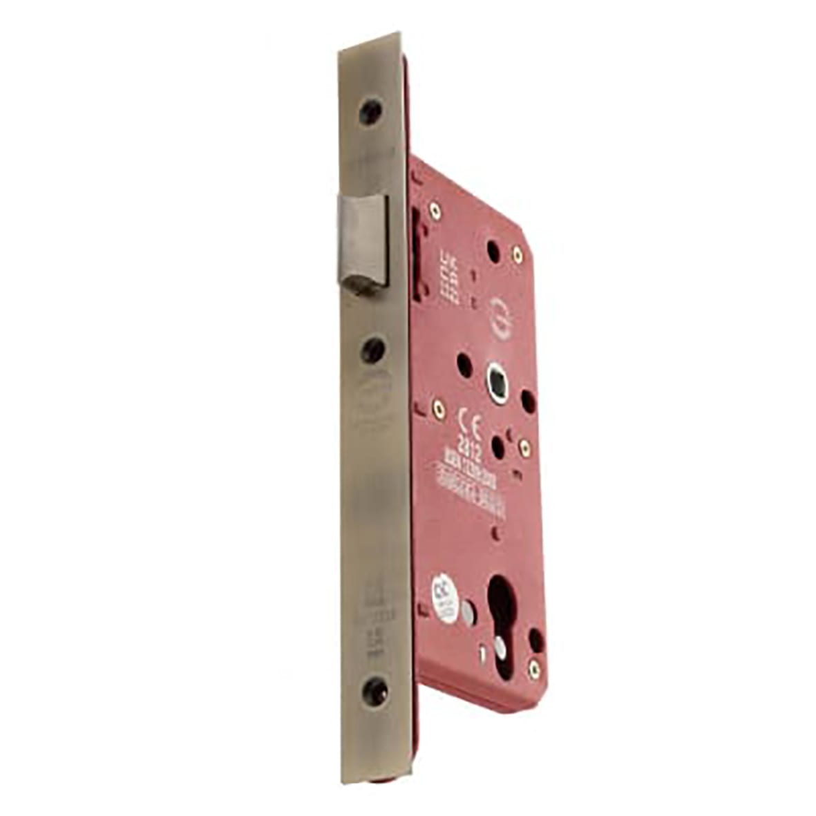 DIN Latch - 88mm Case - 60mm Backset - Square - Antique Brass - view 2