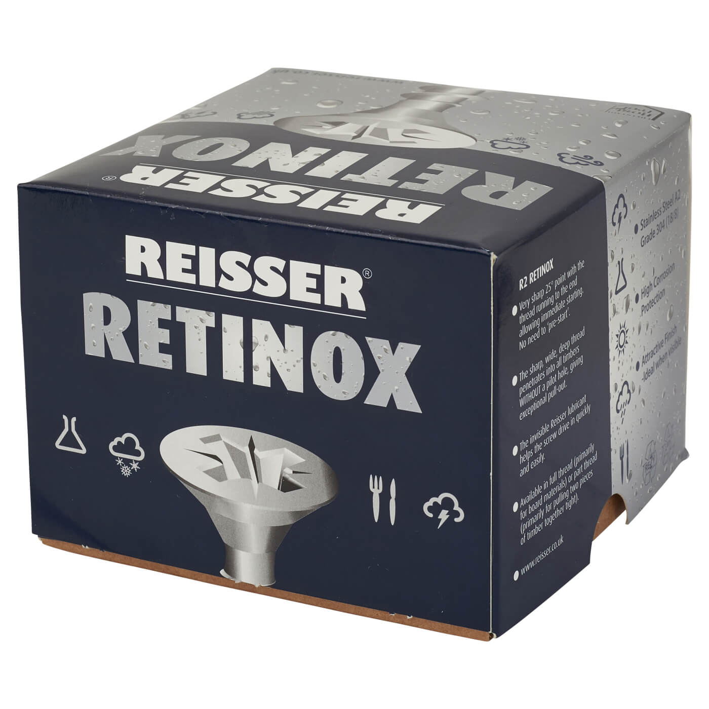 R2 Retinox Pozi Countersunk Wood Screws - 4.0 x 50mm - A2 Stainless Steel - Pack of 200 - view 3