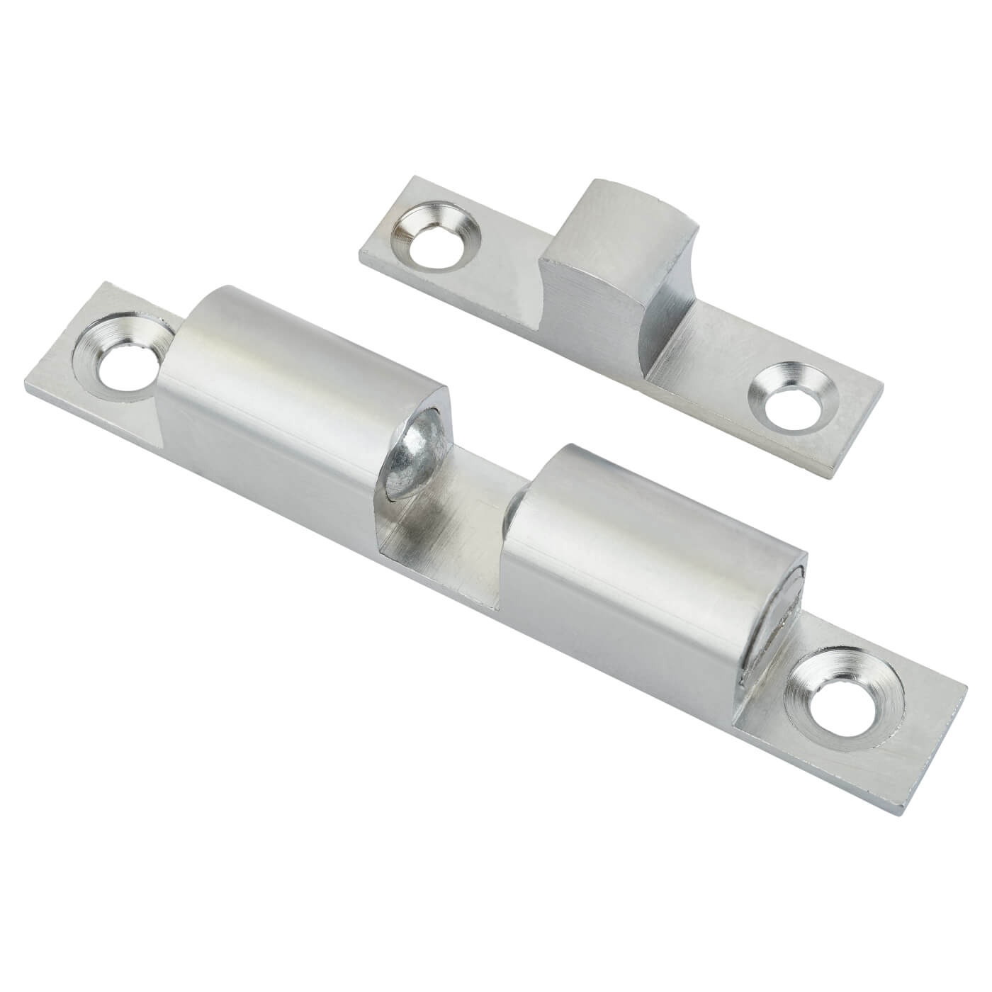 Veel-2 Double Ball Roller Catch - 60 x 12 x 16mm - Satin Chrome - Pack of 5 - view 3