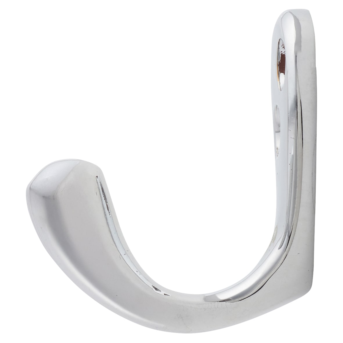 Victorian Single Coat Hook - 44 x 23mm - Polished Chrome - view 2
