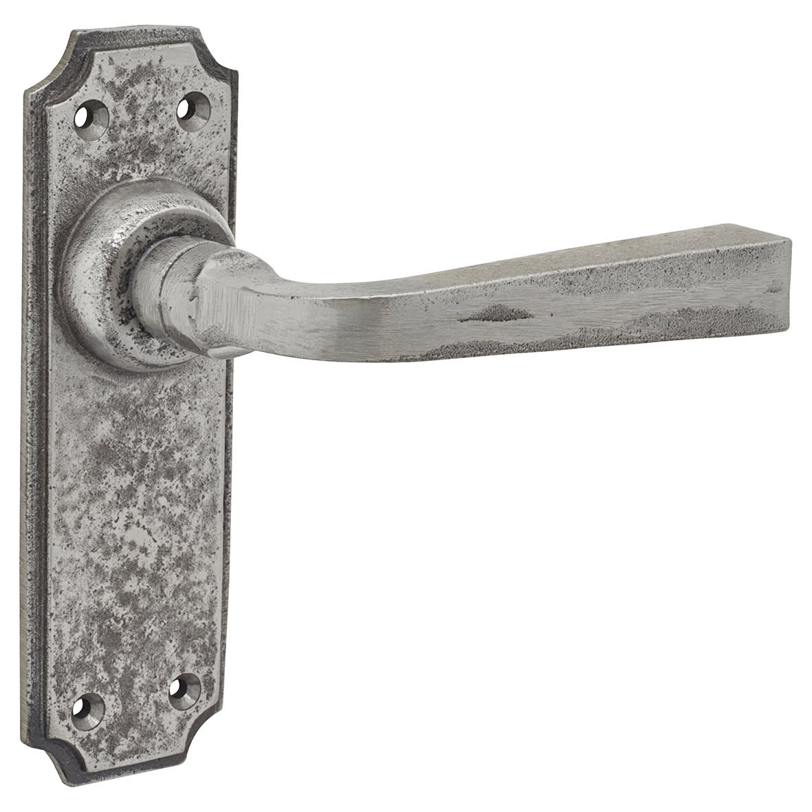 Polished Iron Latch Door Handles - York Range - 152 x 48mm - view 2