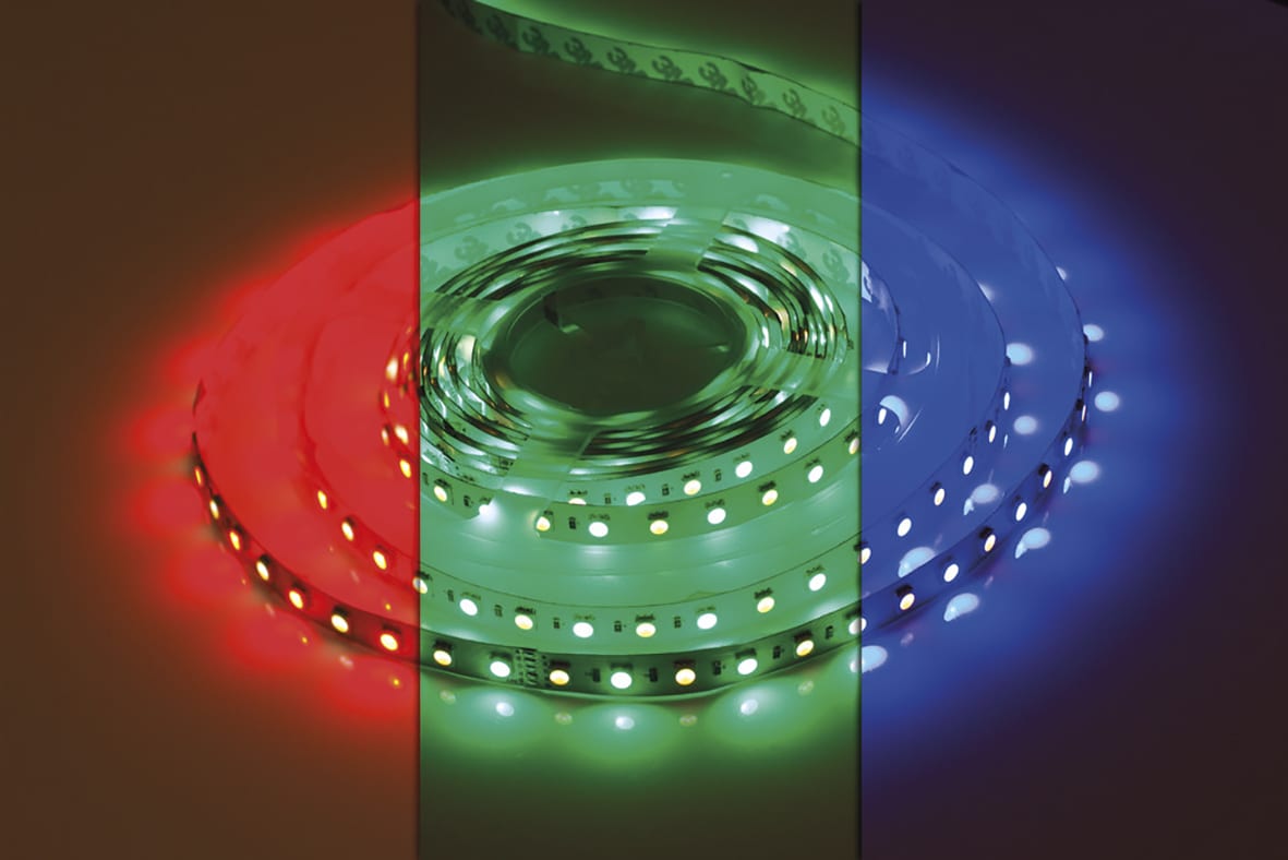 LED 12W Flexible Dimmable LED Strip Light - - 5000mm - RGB + 4000K Cool White - view 2